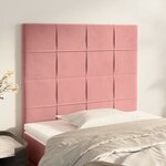 vidaXL Têtes de lit 2 Pièces Rose 100x5x78/88 cm Velours