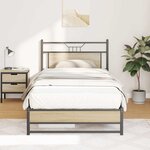 vidaXL Cadre de lit sans matelas chêne sonoma 107x203 cm