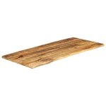 vidaXL Dessus de table 140x60x2 5cm bord vif bois massif manguier brut