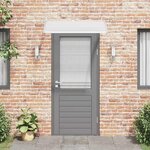 vidaXL Auvent de porte Gris et transparent 120x75 cm PC