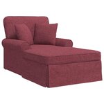 vidaXL Chaise lounge avec jupe Bordeaux 91 x 157 x 91 cm tissu