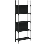 vidaXL Bibliothèque à 5 niveaux noir 60 5x24x166 5cm bois d'ingénierie
