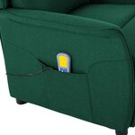 vidaXL Chaise de massage Vert foncé 67.5 x 93.5 x 101.5 cm tissu