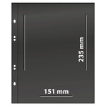 Feuilles Multi Collect Lindner noires à 1 poche pour blocs feuillets.