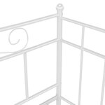 vidaXL Cadre de canapé-lit blanc métal 90x200 cm