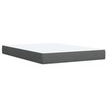 vidaXL Sommier à lattes de lit avec matelas Gris foncé 140x190cm Tissu