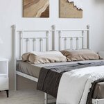 vidaXL Tête de lit métal blanc 135 cm