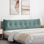 vidaXL Coussin de Dos Vert Mer 200 x 24 x 50 cm Velours