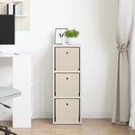 vidaXL Buffet avec tiroir Blanc 30 5 x 27 x 84 5 cm