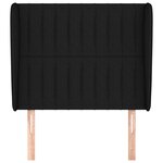 vidaXL Tête de lit avec oreilles Noir 83x23x118/128 cm Tissu