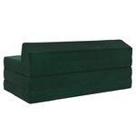 vidaXL Canapé-lit pliable Vert foncé 120 x 60 x 49 cm Tissu