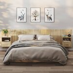 vidaXL Tables de chevet murales 2 Pièces Chêne sonoma