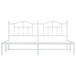 vidaXL Cadre de lit métal sans matelas et tête de lit blanc 200x200 cm