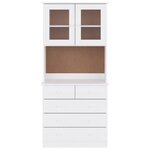 vidaXL Buffet ALTA blanc 77x35x165 cm bois massif de pin