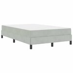 vidaXL Lit à ressorts avec matelas Gris clair 120 x 200 cm tissu