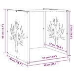 VidaXL Étagère à bois 40x40x40 cm acier résistant aux intempéries