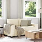 vidaXL Canapé avec coussin avec oreiller Beige 160 x 77 x 82 cm Lin