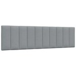 vidaXL Coussin de tête de lit Hanko gris clair 180 cm tissu