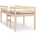 vidaXL Lit haut sans matelas 75x190 cm bois de pin massif