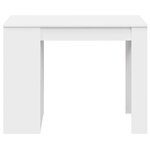 vidaXL Bureau avec tiroir et étagère blanc bois d'ingénierie