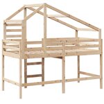 vidaXL Lit superposé avec échelle et toit sans matelas 80x200 cm