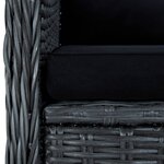 vidaXL Chaises de jardin avec coussins lot de 2 Résine tressée