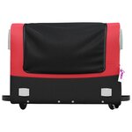 vidaXL Remorque de vélo noir et rouge 45 kg fer