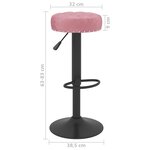 vidaXL Tabourets de bar lot de 2 rose velours
