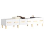vidaXL Meuble TV Blanc brillant 150x34 5x30 cm Bois d'ingénierie