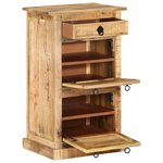 vidaXL Armoire à chaussures 4 niveaux avec tiroir Bois manguier brut