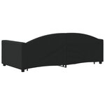 vidaXL Lit de jour avec lit gigogne noir 90x190 cm tissu