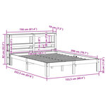 vidaXL Cadre de lit avec tête de lit sans matelas 150x200 cm