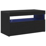 vidaXL Meuble TV 2 Pièces Chêne noir 75 x 35 x 40 cm Bois d'ingénierie