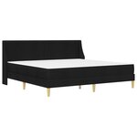 vidaXL Cadre de lit avec matelas Noir 180 x 200 cm Polyester