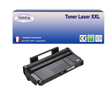 Toner compatible avec ricoh aficio sp112  sp112e  sp112sf  sp112sfe remplace ricoh aficio sp100e/sp112 (407166/sp 100le) -1 200 pages - t3azur