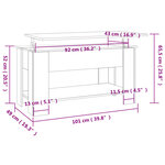 vidaXL Table basse Chêne fumé 101x49x52 cm Bois d'ingénierie