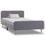 vidaXL Cadre de lit sans matelas gris clair tissu 90x200 cm