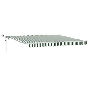 vidaXL Auvent rétractable Vert et blanc 400 × 300 cm Polyester