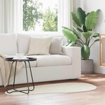 vidaXL Tapis HUARTE Crème 80 x 150 cm Polyester