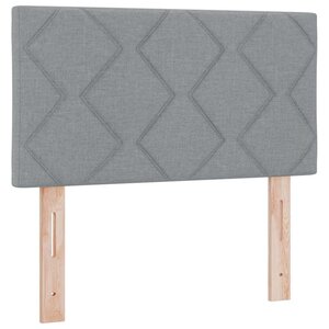 vidaXL Tête de Lit en Tissu Géométrique Gris clair 80 cm tissu