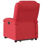 vidaXL Fauteuil inclinable de massage électrique rouge similicuir