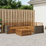 vidaXL Ensemble de canapés d'extérieur 5 Pièces Naturel 79 x 79 x 37 cm