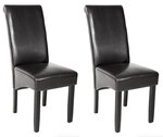 Lot de 2 chaises de salle à manger salon cuisine noir 08_0000456