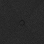 vidaXL Coussin de Dos Noir 200 x 19 x 50 cm tissu