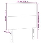 vidaXL Tête de lit à LED Rose 90x5x118/128 cm Velours