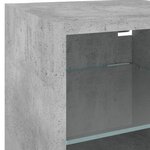 vidaXL Unités murales TV avec LED 7 Pièces gris béton bois d'ingénierie