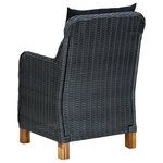 vidaXL Ensemble à manger d'extérieur 9 Pièces et coussins résine tressée