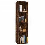 vidaXL Bibliothèque/Meuble TV Chêne fumé 36x30x143cm Bois d'ingénierie