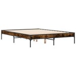 vidaXL Cadre de lit sans matelas chêne fumé 120x200 cm