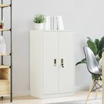 vidaXL Armoire de rangement Blanc 60 x 40 x 105 cm Acier